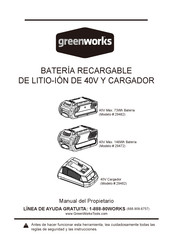 GreenWorks 29472 Manual Del Propietário