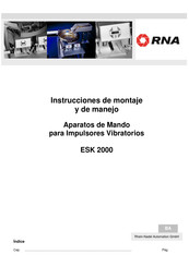 RNA ESK 2000 Instrucciones De Montaje Y De Manejo