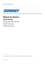 SURREY 553TGQ Manual De Usuario