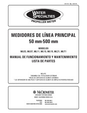 Water Specialties MLT1 Manual De Funcionamiento