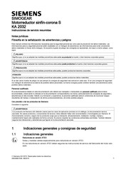Siemens SIMOGEAR KA 2032 Instrucciones De Servicio
