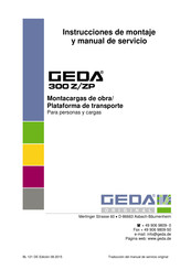 GEDA 300 ZP Instrucciones De Montaje Y Manual De Servicio