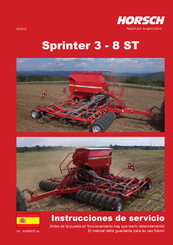 horsch SPRINTER 8 ST Instrucciones De Servicio