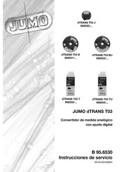 JUMO dTRANS T03 B 956531 Serie Instrucciones De Servicio