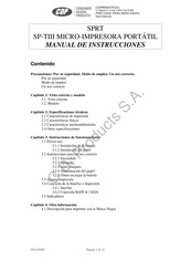 CDP SP-TIII Manual De Instrucciones
