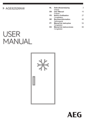 AEG AGE62526NW Manual De Instrucciones