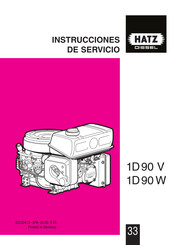 Hatz Diesel 1D90 W Instrucciones De Servicio