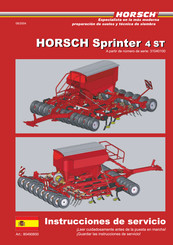 horsch SPRINTER 4 ST Instrucciones De Servicio