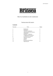 Brinsea Mini Eco Instrucciones Del Usuario