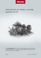 Miele K 35273 iD Instrucciones De Manejo Y Montaje