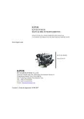 Kipor KD6105 Serie Manual Del Funcionamiento