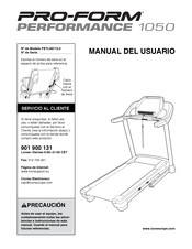 Pro-Form PERFORMANCE 1050 Manual Del Usuario