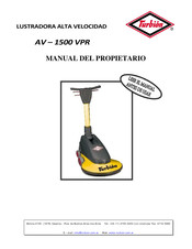 Turbion AV - 1500 VPR Manual Del Propietário