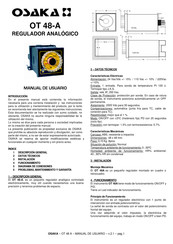 Osaka OT 48-A Manual De Usuario