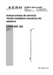 KERN MSF 200 Instrucciones De Servicio