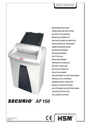 HSM SECURIO AF 150 Instrucciones De Servicio