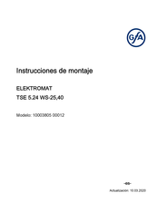 GFA ELEKTROMAT TSE 5.24 WS-25,40 Instrucciones De Montaje