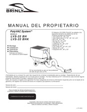 Brinly PolyVAC System LVS-33 BHK Manual Del Propietário