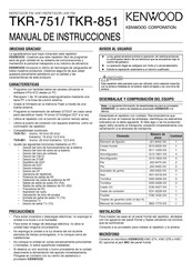 Kenwood TKR-851 Manual De Instrucciones