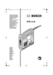 Bosch PTK 14 E Instrucciones De Servicio