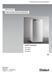 Vaillant icoVIT exclusiv VKO 256/3-7 Instrucciones De Funcionamiento