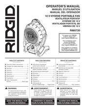 RIDGID R860720 Manual Del Operador