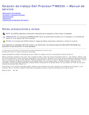 Dell Precision M6500 Manual De Servicio