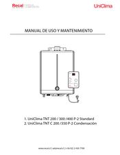 RECAL UniClima TNT C 350 P-2 Manual De Uso Y Mantenimiento