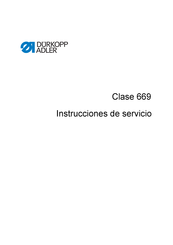 DURKOPP ADLER 669-180010 Instrucciones De Servicio