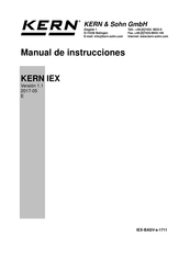 KERN IEX Serie Manual De Instrucciones