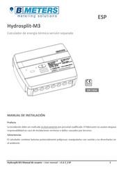 B METERS Hydrosplit-M3 Manual De Usuario