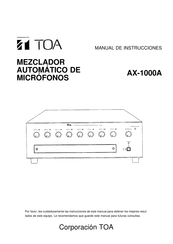 Toa AX-1000A Manual De Instrucciones