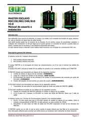 CTM RDC-810-MASTER Manual De Usuario