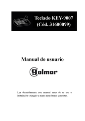 golmar Teclado KEY-9007 Manual De Usuario