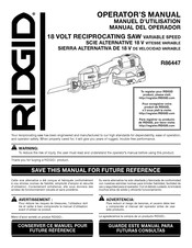 RIDGID R86447 Manual Del Operador