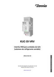 Zennio KLIC-DI VRV Manual De Usuario