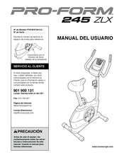 Pro-Form 245 ZLX Manual Del Usuario