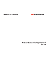 AD Instruments AD511 Manual De Usuario