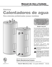 Rheem Manufacturing GE Serie Manual De Uso Y Cuidado