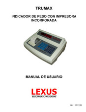 Lexus Electronic Weighing TRUMAX Manual De Usuario