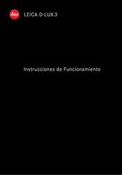 Leica D-LUX 3 Instrucciones De Funcionamiento