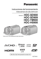 Panasonic HDC-TM900 Instrucciones De Funcionamiento