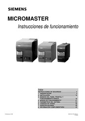 Siemens MICROMASTER MM55 Instrucciones De Funcionamiento