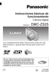 Panasonic LUMIX DMC-ZS25 Instrucciones Básicas De Funcionamiento