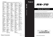 Roland RS-70 Manual Del Propietário