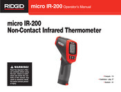 RIDGID micro IR-200 Manual De Instrucciones