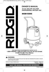 RIDGID MOB16000 Manual Del Usuario