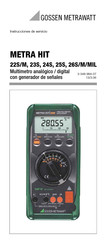 Gossen MetraWatt METRA HIT 26S Instrucciones De Servicio