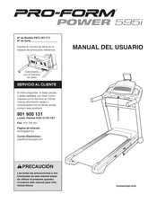 Pro-Form Power 595i Manual Del Usuario