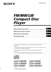 Sony CDX-4250R Manual De Instrucciones